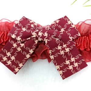 bow elastic hairband headband red