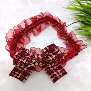 bow elastic hairband headband red