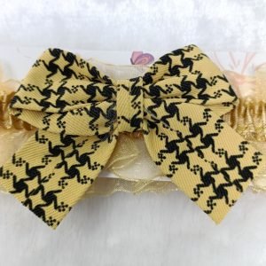 bow elastic hairband headband yellow