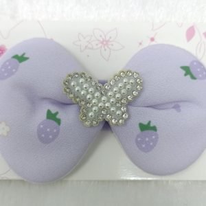 butterfly bow elastic hairband lavender