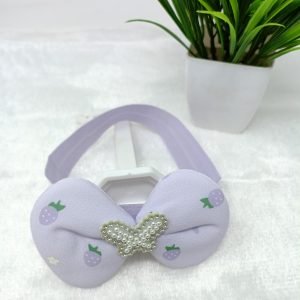 butterfly bow elastic hairband lavender