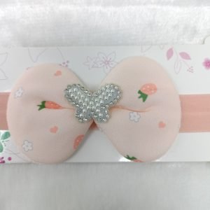 butterfly bow elastic hairband rose