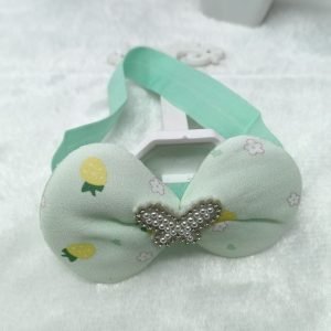 butterfly bow elastic hairband teal