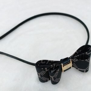 double layered bow hairband black