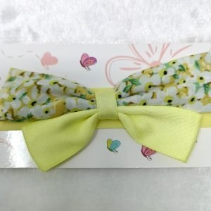 double wrap bow hairband headband lemon