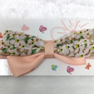double wrap bow hairband headband pink