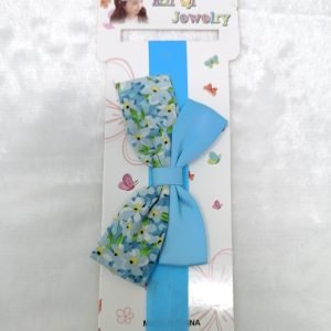 double wrap bow hairband headband sky blue