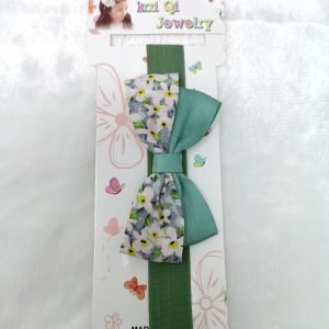 double wrap bow hairband headband teal