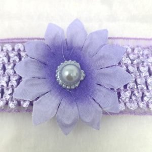 flower floral elastic hairband headband lavender