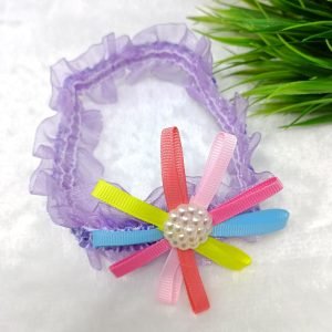 flower floral elastic hairband headband lavender
