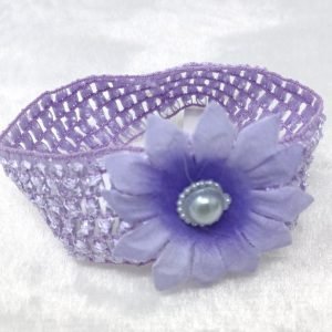 flower floral elastic hairband headband lavender