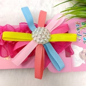 flower floral elastic hairband headband pink