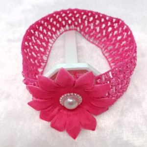 flower floral elastic hairband headband pink