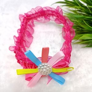 flower floral elastic hairband headband pink