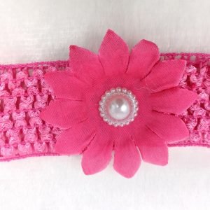 flower floral elastic hairband headband pink