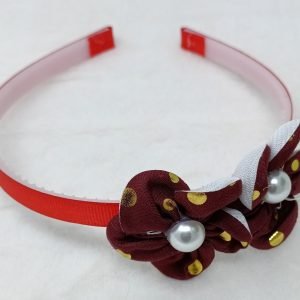 flower headband hairband maroon red