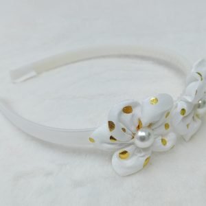 flower headband hairband white