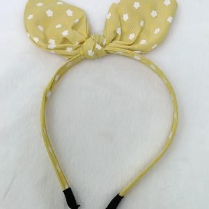 flower print knotted bow hairband headband rose pink