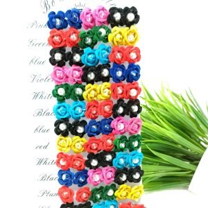 flower shape earrings multicolor