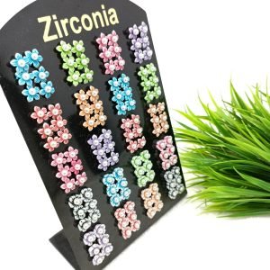 flower shape earrings multicolor