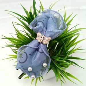 layered bow hairband With butterfly blue