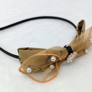 layered bow hairband With butterfly orange1
