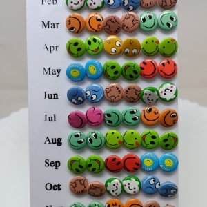 multicolor smiley design earrings tops