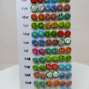multicolor smiley design earrings tops