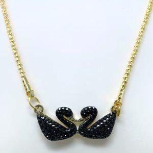necklace double duck pendant