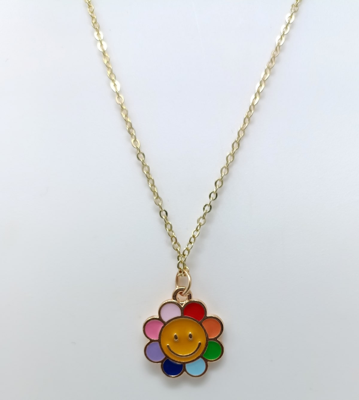 smiley charm necklace