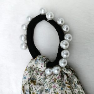 pearl studded ponytail holder
