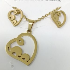 pendant set heart shape