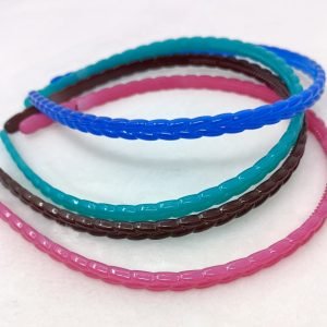 pigtail thin headbands plastic braid headband hairband