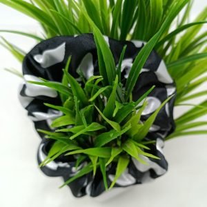 polka dot scrunchies rubber band black