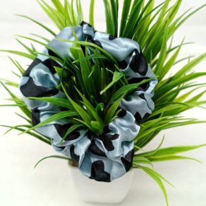 polka dot scrunchies rubber band blue