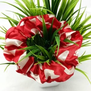 polka dot scrunchies rubber band red