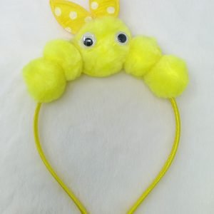pom pom rabbit ear eye hairband headband yellow
