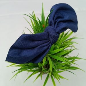 satin bow knotted hairband headband for women blue