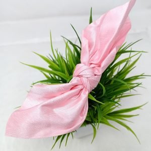 satin bow knotted hairband headband for women pink