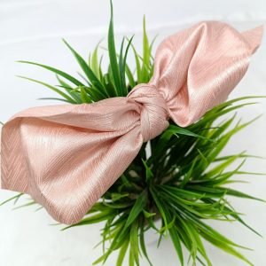satin bow knotted hairband headband for women rose pink