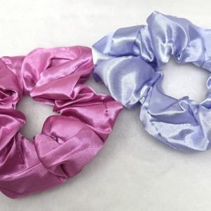 satin silk scrunchies lavender grey