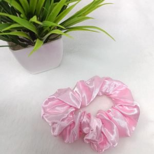 satin silk scrunchies light pink