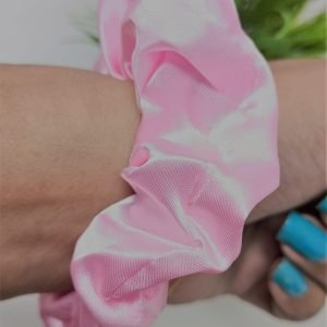 satin silk scrunchies light pink