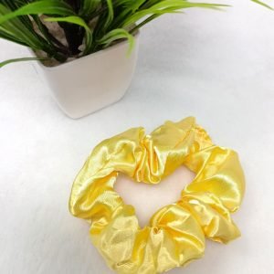 satin silk scrunchies yellow