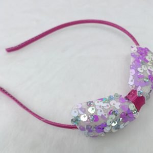 sequin bow hairband headband lavender