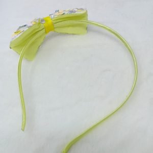 sequin bow hairband headband yellow