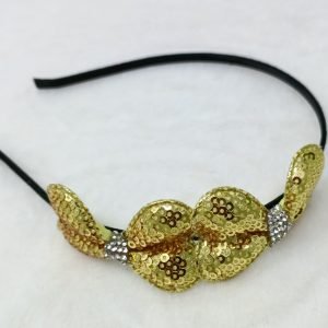 sequin double bo hairband yellow