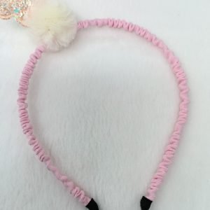 sequin mickeymouse pom pom hairband pink cream1