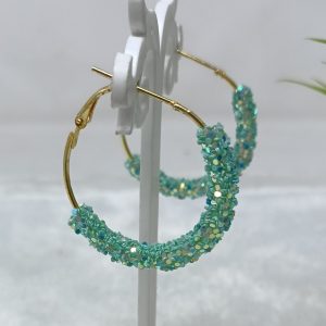 sky blue glitter earrings s hook closure1