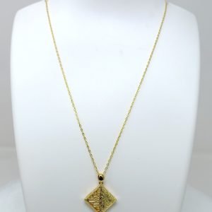 square pendent necklace